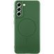 Чехол Silicone Cover Lakshmi Full Camera (AA) with Magnetic Fit для Samsung Galaxy S21 FE Зеленый / Dark green фото 1