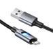 Уцінка Дата кабель Hoco U144 New USB to Type-C 3A (1.2m) Відкрита упаковка / Black фото 4