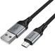 Дата кабель Hoco X121 Nuevo USB to MicroUSB 2.4A (1.5m) Black фото 5