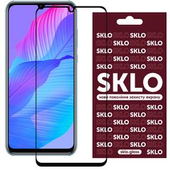 Захисне скло SKLO 3D (full glue) для Huawei Y8p (2020) / P Smart S Чорний