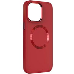 TPU чохол Bonbon Metal Style with MagSafe для Apple iPhone 15 (6.1") Червоний / Red