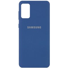 Чехол Silicone Cover Full Protective (AA) для Samsung Galaxy A02s Синий / Navy Blue