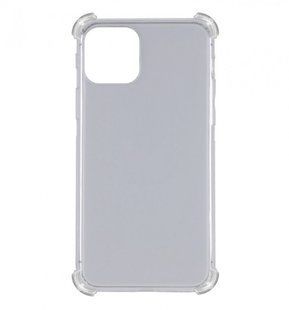 TPU чохол GETMAN Ease logo посилені кути для Apple iPhone 12 Pro / 12 (6.1") Сірий (прозорий)