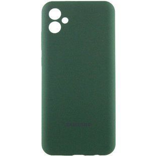 Чохол Silicone Cover Lakshmi Full Camera (AA) with logo для Samsung Galaxy A06 Зелений / Dark green