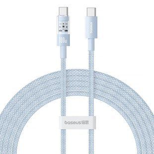 Дата кабель Baseus Gem Fast Charging Type-C to Type-C 100W (1m) (P10373000111) Galaxy Blue