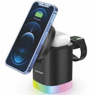 Уценка БЗУ Amaya AWC-02 3-in-1 15W Мятая упаковка / Black
