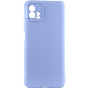 Чехол TPU GETMAN Liquid Silk Full Camera для Motorola Moto G72 Сиреневый / Light purple
