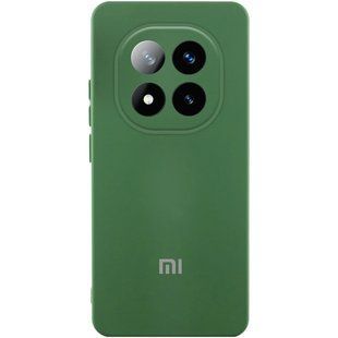 Чохол Silicone Cover Lakshmi Full Camera (AA) with logo для Xiaomi Poco X7 Зелений / Dark green
