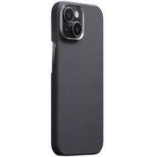 Чехол PC Carbon Protection Slim with MagSafe для Apple iPhone 15 (6.1") Black
