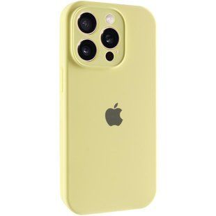 Чохол Silicone Case Full Camera Protective (AA) для Apple iPhone 15 Pro (6.1") Жовтий / Mellow Yellow