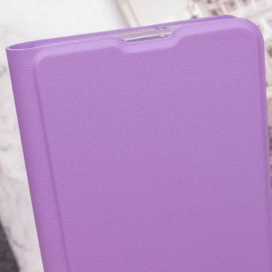 Кожаный чехол книжка GETMAN Elegant (PU) для Motorola Moto G14 Сиреневый