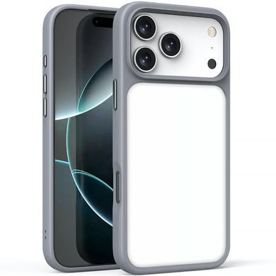 TPU+PC чохол Metal Buttons для Apple iPhone 17 Pro Max (6.9") Сірий / Grey