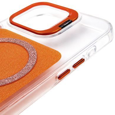 Чохол TPU+PC Jewel Sparkle with Magnetic Fit для Apple iPhone 15 (6.1") Orange Sparkle