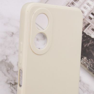 Силиконовый чехол Candy Full Camera для Oppo A38 / A18 Бежевый / Antique White