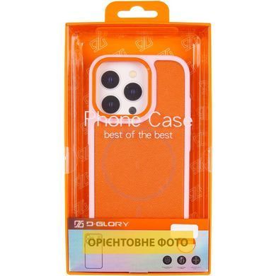 Чехол PC Textile Hybrid with Magnetic Fit для Apple iPhone 15 Pro (6.1") Pink / Orange
