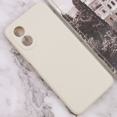 Силиконовый чехол Candy Full Camera для Oppo A38 / A18 Бежевый / Antique White