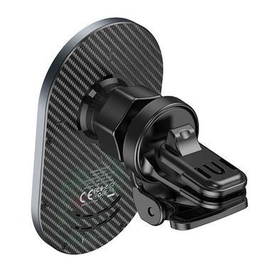Уценка Автодержатель с БЗУ Hoco CA91 Magic 15W (air outlet) Поврежденная упаковка / Серый