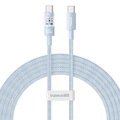 Дата кабель Baseus Gem Fast Charging Type-C to Type-C 100W (1m) (P10373000111) Galaxy Blue