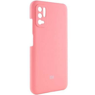 Чехол Silicone Cover Full Camera (AAA) для Xiaomi Redmi Note 10 5G / Poco M3 Pro Розовый / Light pink