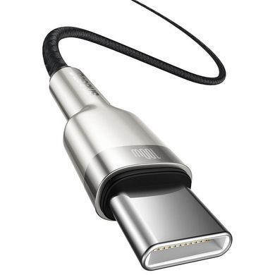 Дата кабель Baseus Cafule Metal Type-C to Type-C 100W (1m) (CATJK-C) Черный