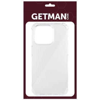 TPU чехол GETMAN Ease logo усиленные углы для Apple iPhone 16 Pro (6.3") Бесцветный (прозрачный)