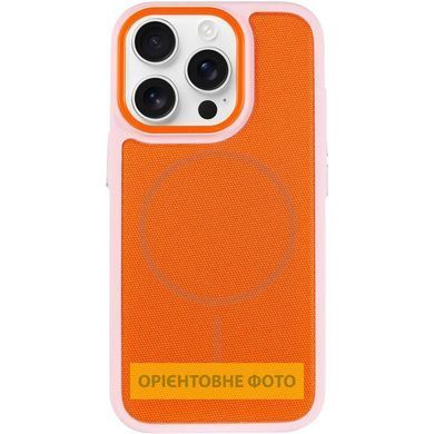 Чехол PC Textile Hybrid with Magnetic Fit для Apple iPhone 15 Pro (6.1") Pink / Orange
