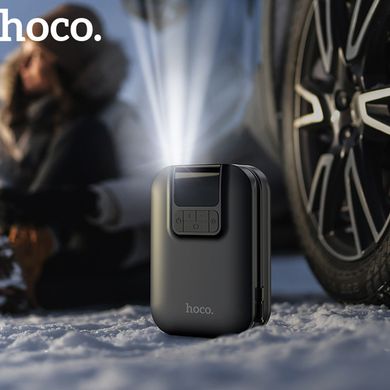 Автомобільний насос Hoco S53 Breeze portable portable smart air pump Black