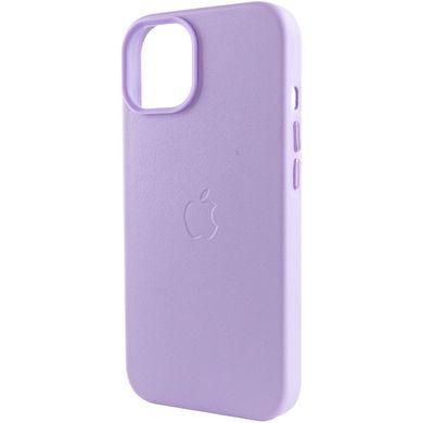 Шкіряний чохол Leather Case (AA) with MagSafe для Apple iPhone 14 (6.1") Elegant purple
