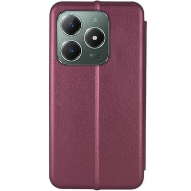 Кожаный чехол-книжка Classy для Realme C61 4G Бордовый