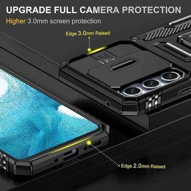 Ударостійкий чохол Camshield Army Ring для Samsung Galaxy S22+ Чорний / Black