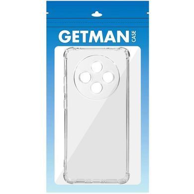 TPU чехол GETMAN Ease logo усиленные углы Full Camera для Oppo Reno 12 F 4G/5G Бесцветный (прозрачный)