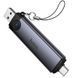 Картридер Hoco HB56 Victory 5in1 Type-C/USB2.0 to SD/TF3.0 + USB 2.0 Metal gray фото 4