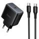 СЗУ Hoco C159A Upgrade PD65W (1USB-C) + кабель Type-C to Type-C Black фото 1