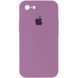 Уцінка Чохол Silicone Case Square Full Camera Protective (AA) для Apple iPhone 7 / 8 / SE (2020) Відкрита упаковка / Ліловий / Lilac Pride