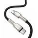 Дата кабель Baseus Cafule Metal Type-C to Type-C 100W (1m) (CATJK-C) Черный фото 2