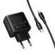 СЗУ Hoco C159A Upgrade PD65W (1USB-C) + кабель Type-C to Type-C Black фото 2