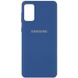 Чехол Silicone Cover Full Protective (AA) для Samsung Galaxy A02s Синий / Navy Blue