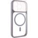 Чехол TPU+PC GETMAN Moon Clear with MagSafe для Apple iPhone 15 Pro (6.1") Grey