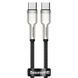 Дата кабель Baseus Cafule Metal Type-C to Type-C 100W (1m) (CATJK-C) Черный фото 1