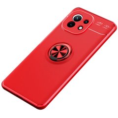 TPU чехол Deen ColorRing под магнитный держатель (opp) для Xiaomi Mi 11 Красный / Красный