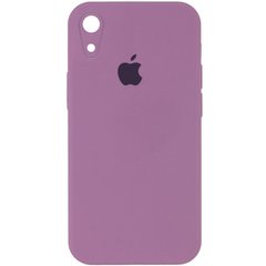 Чохол Silicone Case Square Full Camera Protective (AA) для Apple iPhone XR (6.1") Ліловий / Lilac Pride