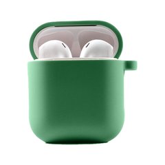 Силіконовий футляр з мікрофіброю для навушників Airpods 1/2 Зелений / Spearmint