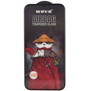 Защитное 2.5D стекло Weva AirBag (тех.пак) для Apple iPhone 12 Pro Max (6.7") Черный