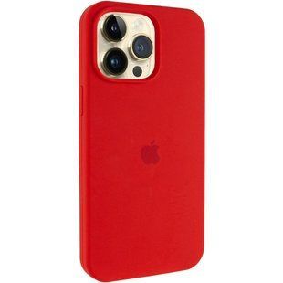 Чехол Silicone Case (AA) Logo with MagSafe для Apple iPhone 13 Pro Max (6.7") Красный / Red
