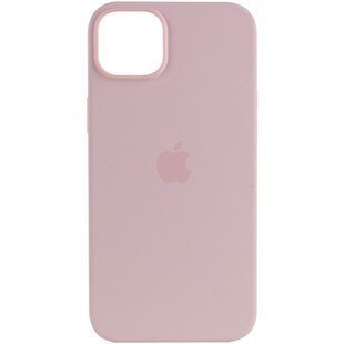 Чехол Silicone case (AAA) full with Magsafe для Apple iPhone 14 Pro Max (6.7") Розовый / Chalk Pink