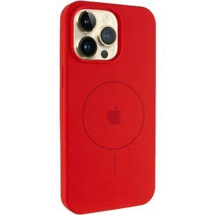Чехол Silicone Case Full Protective (AA) V2 with MagSafe для Apple iPhone 12 Pro Max (6.7") Красный / Red