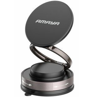 Уцінка Автотримач Amaya APH-20 Vacuum Suction Magnetic М'ята упаковка / Black