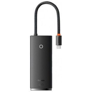 Переходник HUB Baseus Lite Series 6in1 (Type-C to HDMI + 2xUSB 3.0 + PD+SD/TF) (WKQX05) Black