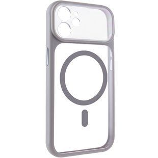 Чохол TPU+PC GETMAN Moon Clear with MagSafe для Apple iPhone 11 (6.1") Grey