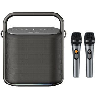 Уценка Bluetooth Колонка Amaya SC500 Two-person 80W + два микрофона Поврежденная упаковка / Black